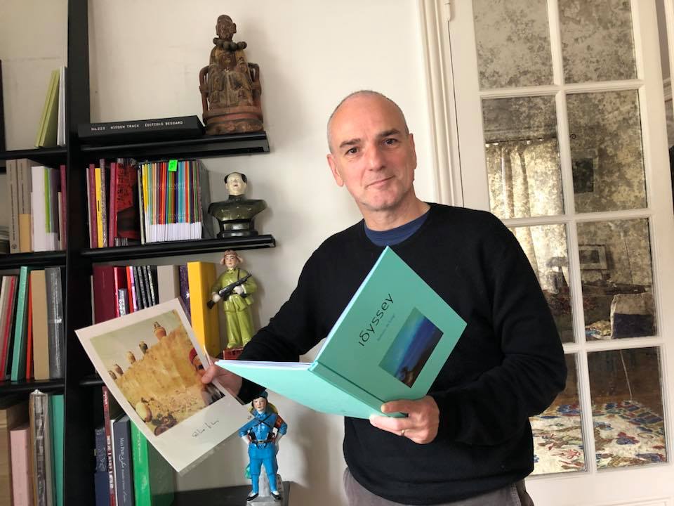 Stefano De Luigi at home for drinking an organic Chinese green tea, and discuss about new project “Compassion Fatigue “ , migrants status.